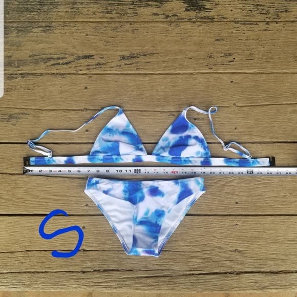 TIE DYE CUTE BLUE BIKINI - Picture 6 of 8